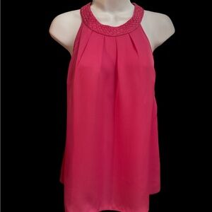 Joie Pink Pleated Blouse with Halter Neckline NWOT, never worn